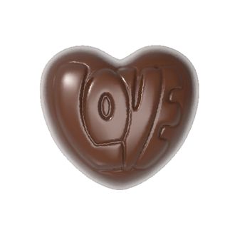 CW12041 Поликарбонатная форма для шоколада Heart Love Chocolate World, Бельгия