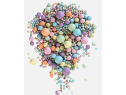 ДРАЖЕ ЗЕРНОВОЕ 40 г, Голубое, Розовое, Сиреневое, Оранжевое, Изумруд, Желтое (МАТОВОЕ) # 297 М