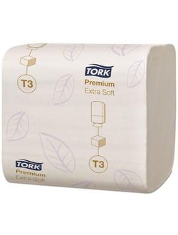 Бумага туалетная листовая Tork T3 Premium 114276 2-слойная 30 пачек по 252 листа