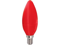 Лампа светодиодная Ecola свеча E14 6W Красная матовая 100x37 C4TR60ELY