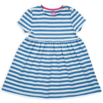 Платье Морское (цвет, голубой/экрю)