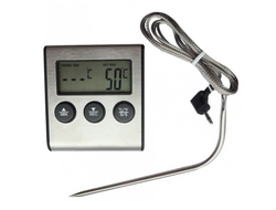 Термометр электронный TIMER с щупом, таймером и сигнализацией