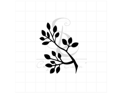 Штамп для скрапбукинга Ветка с листьями