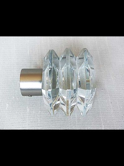 Стеклянный наконечник для круглого карниза в виде куба