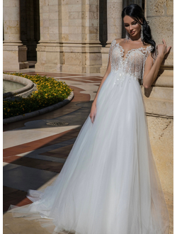 Свадебное платье с бахромой "Camellia" прокат Уфа