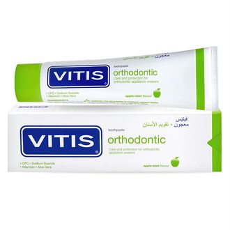 Зубная паста ортодонтическая c яблочно-мятным вкусом Vitis Orthodontic, Dentaid, 100 мл.