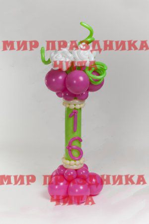 Букет роз на колонне с цифрами Букет роз на колонне с цифрами