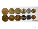 Эстония набор 6 монет (в тч 1 крона юбилейная)1994-2008г из ролла