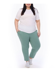 Женские трикотажные брюки арт. 15859-5929 (цвет зеленый) Размеры 58-80