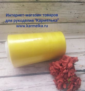 Швейные нитки №38-22 большая бобина, метраж 5000ярд, цвет желтый, 200р/шт