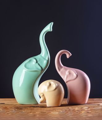 Декоративные Слоники из Китайской Керамики