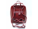 Кожаный женский рюкзак-трансформер бордовый