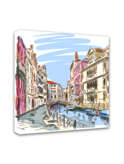 Печатная картина на деревянном подрамнике "Венеция"