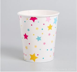 Стакан бумажный «Звёзды», 250 мл, 10 шт