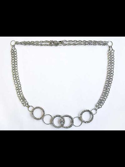 "Гюзель", подхват металлический с кольцами и стразами