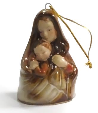 Подвеска-колокольчик  &quot;Дева Мария с младенцем&quot;, 5х5,5х8 см керамика