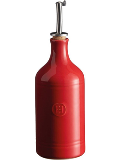 Бутылка для масла и уксуса 400 мл. d=75 мм. h=240 мм. красная керам Emile Henry /1/3/