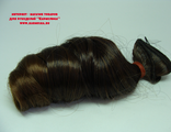 Волосы №2-8 - локоны, длина волос 15см, длина тресса около 1м, цвет коричневый с осветленными кончиками, 130р/шт