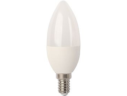 Лампа светодиодная Ecola свеча E14 9W 4000K 4K 100x37 пласт./алюм. C4LV90ELC
