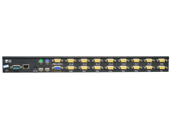 Переключатель Kinan KVM over IP 16-портовый SVGA/VGA, PS/2, USB с каскадированием до 512 серверов, удаленным доступом через internet, OSD, DDC2B, локально 2048х1536 60Hz, удаленно 1440x1050 60Hz (XM0116i)