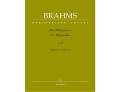 Brahms, Johannes Two Rhapsodies for Piano op. 79