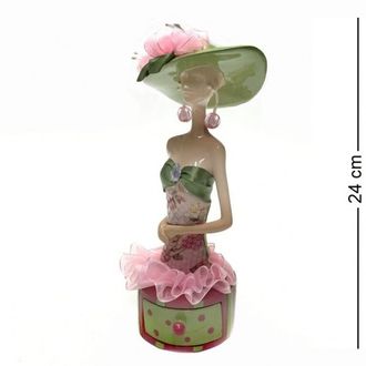 Шкатулка &quot; Женщина в шляпке&quot; 11 х 9 х 24 см, керамика