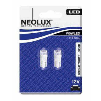 Лампа светодиодная NEOLUX LED Retrofit 12V W5W 6000K блистер 2 шт.