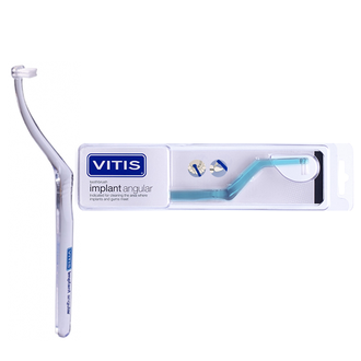 Зубная щётка для имплантов для фронтальных и боковых отделов верхней и нижней челюсти  Vitis Implant Angular, Dentaid.