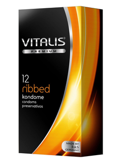 Ребристые презервативы VITALIS PREMIUM ribbed - 12 шт. Производитель: R&S GmbH, Германия