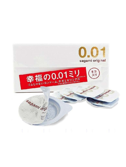 Супер тонкие презервативы Sagami Original 0.01 - 5 шт. Производитель: Sagami, Япония