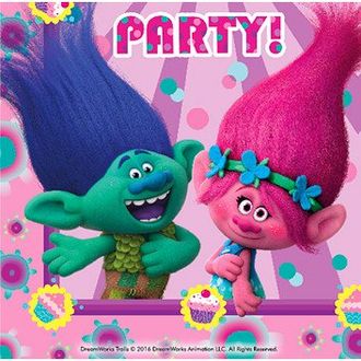 Салфетки &quot;Тролли&quot;  / Trolls (33*33 см), 20 шт.