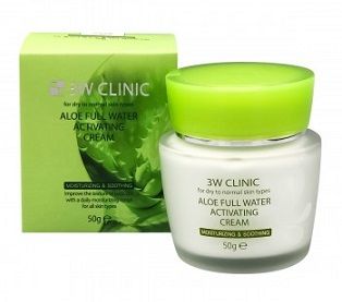 3W CLINIC Крем для лица с Алоэ Aloe Full Water Activating Cream, 50 гр. 775489