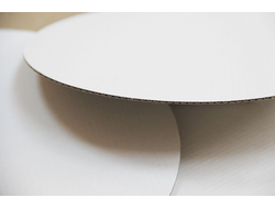 Подложка усиленная из гофрокартона односторонняя Белая (без ламинации) диаметр 15 см