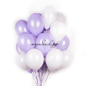 Бело-фиолетовые шары