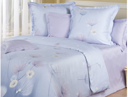 Двуспальный-евро комплект постельного белья мако-сатин серого цвета
