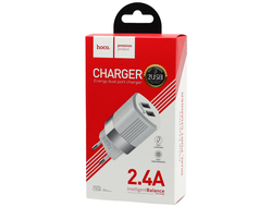 Зарядное устройство USB 2A, 2 USB HOCO C55A Белый
