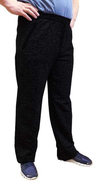 Мужские спортивные брюки БОЛЬШОГО размера 208-02 размеры 60-86 (цвет черный)