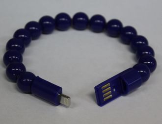 USB DATA-кабель-браслет iPhone 5/5S/6/6plus синий