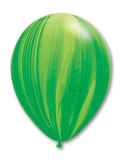 Воздушные шары с гелием "Супер агат зелено-салатовый" 28см