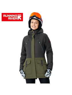 Куртка зимняя женская Running River сноубордическая, арт 8010 зеленый