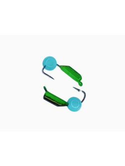 Мормышка вольфр. МАСТИВ Безнасадка 2,5 чёрный+зелёный, кошачий глаз, 0,5гр. (голубой) арт.210