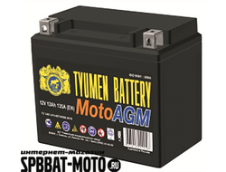 Аккумулятор TYUMEN BATTERY 6MTС-12 AGM 12Ач ток 150А (EN) ДхШхВ 150х86х130мм YTX14-BS, YTX12-BS