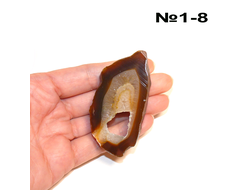 Агат натуральный (горбушка) Синара №1-8: 49,7г - 69*34*17мм
