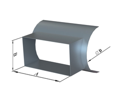 ПРЯМОУГОЛЬНЫЙ ВОЗДУХОВОД ОЦИНКОВКА - ВРЕЗКА В КРУГЛЫЙ ВОЗДУХОВОД - 0,5-1,0