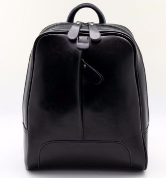 Кожаный женский рюкзак-трансформер Mod чёрный