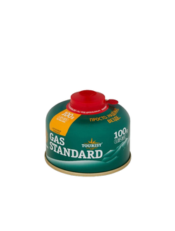 Газ для порт. плит TOURIST GAS STANDARD (TBR-100) (КОРЕЯ), метал. баллон, 100гр. резьб., (всесезонный)