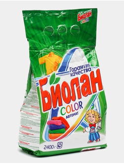 Порошок стиральный Биолан 2400 г авт. д/цветного