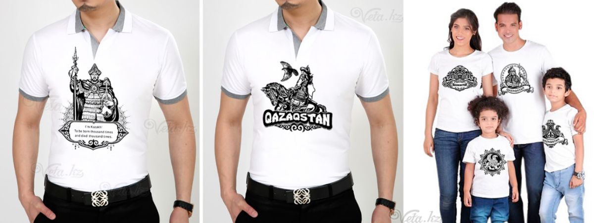 казахское ханство, дизайн футболок, Керей хан, батыр с копьем