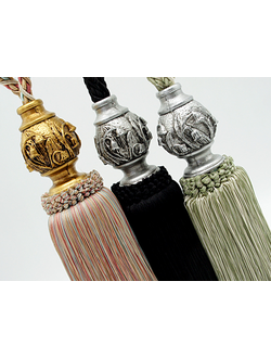 Арт. 2012-47 New. Кисти для штор с цветочным декором, 85 см