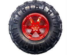 Комплект резиновых колес D-130мм, цвет красный